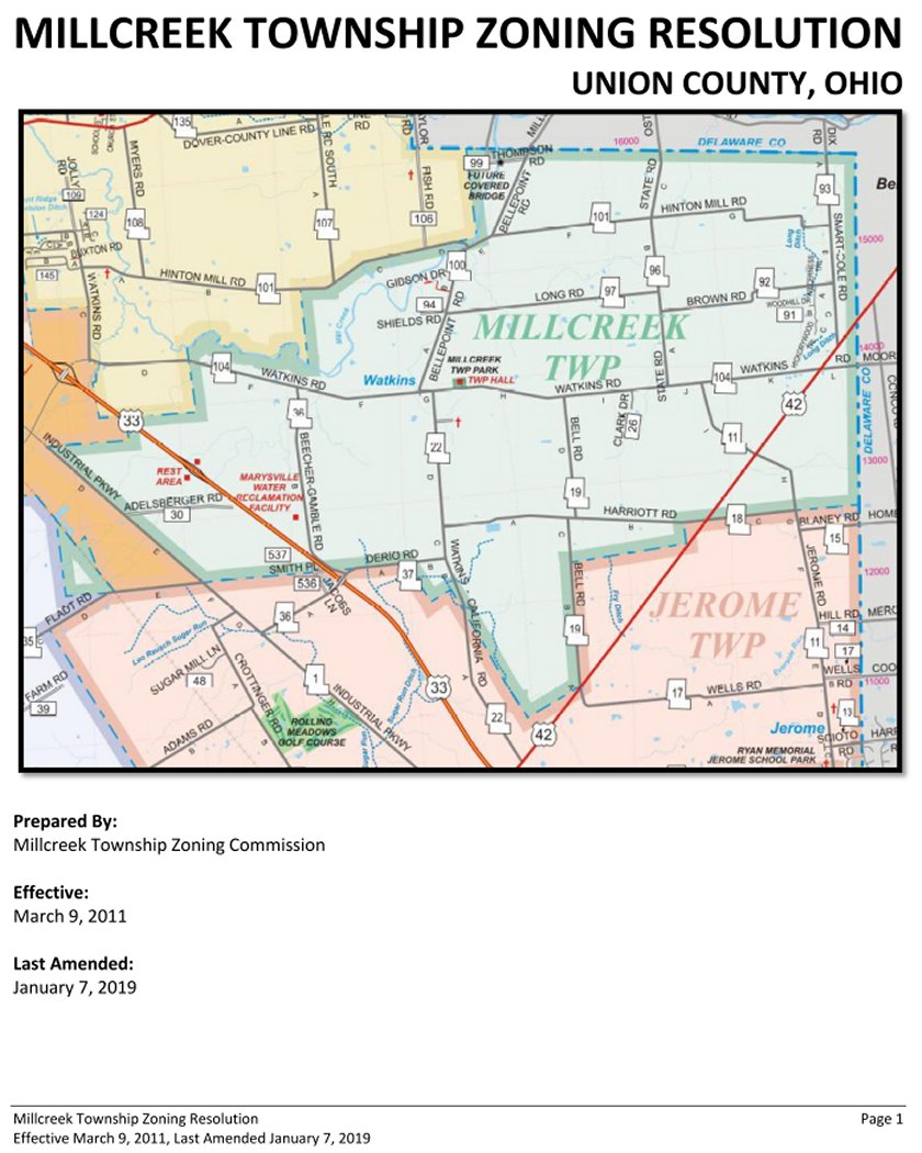 Millcreek Township -- -- Zoning Resolution And Complaints